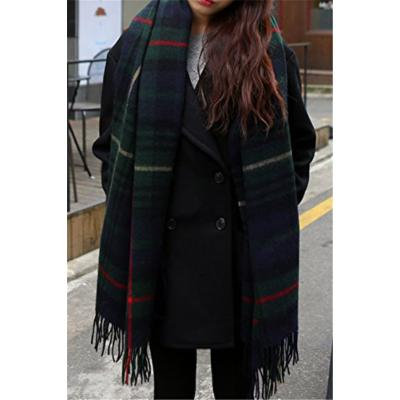 Generic new_stream Korean_hit_color_grid_ Scarf shawl