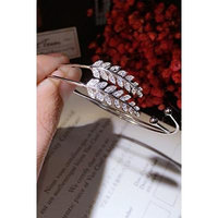 Generic 925_Pure_ silver _Leaf_openings_ bracelet bangle s