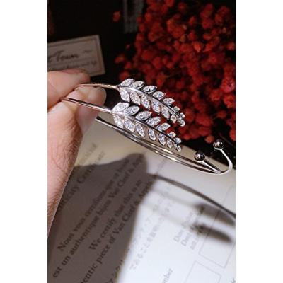 Generic 925_Pure_ silver _Leaf_openings_ bracelet bangle s