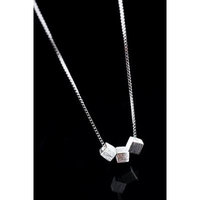 Generic 925_Pure_ silver _brushed_square_clavicle_ chain