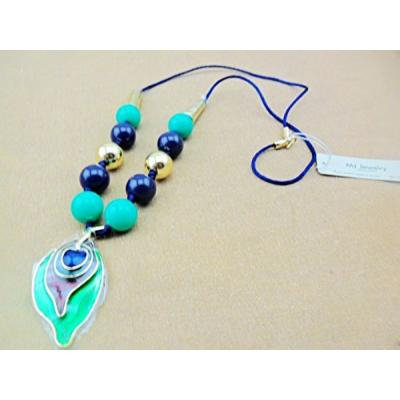 Generic Korean _invesent_goods_manufacturers_inventory_ lovely big green leaf necklace pendant