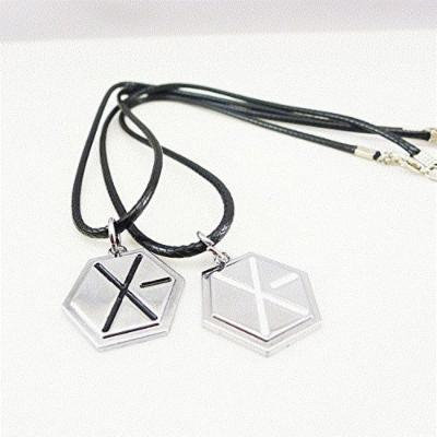 Generic A_ Korean couple necklace pendant _Wu_Yifan_ leather _cord_ pendant necklace clavicle chain _does_not_fade_ gift _for_ boys _and_ girl s
