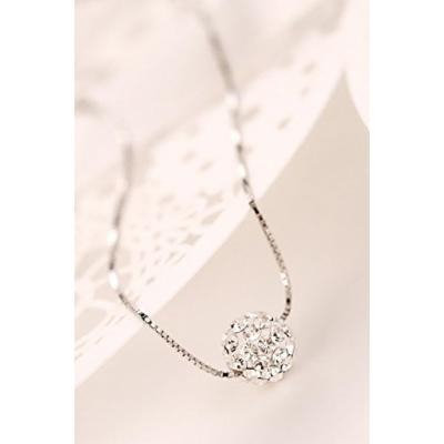 Generic 925_Pure_ silver _full_drill_ball_clavicle_ necklace pendant