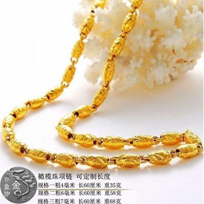 Generic Fake_ gold Beads _crude_olives_?????_more_money_Pa_artificial_ gold _plated_coin_do_not_fade_ necklace pendant men man boy _and_ women