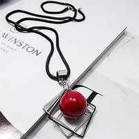 Generic clothing accessories fashion _casual_ sweater necklace pendant Beads married birthday dress decorated _with_ tassel s_ personality length en