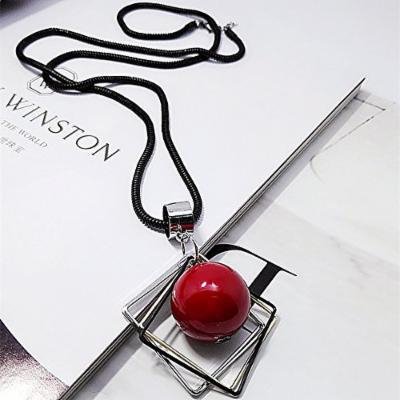 Generic clothing accessories fashion _casual_ sweater necklace pendant Beads married birthday dress decorated _with_ tassel s_ personality length en