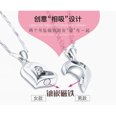 Generic Male_and_ women girl students lettering couple custom steel necklace pendant _one_ pair _of_ Korean fashion accessories clothing accessories