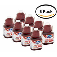 PACK OF 8 - Ocean Spray 100% Juice No Sugar Added Cranberry, 101.4 FL OZ
