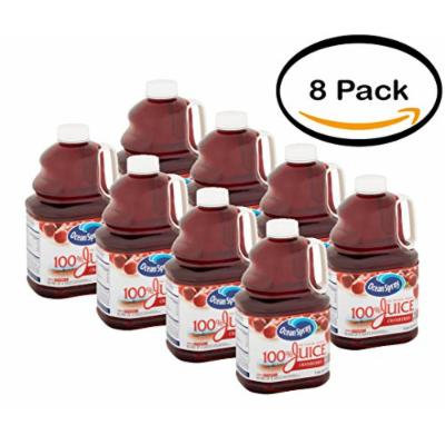 PACK OF 8 - Ocean Spray 100% Juice No Sugar Added Cranberry, 101.4 FL OZ