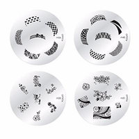 Konad Nail Art Stamping Nail Image Plate - Set of 4 (M56-45-35-51)