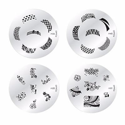 Konad Nail Art Stamping Nail Image Plate - Set of 4 (M56-45-35-51)