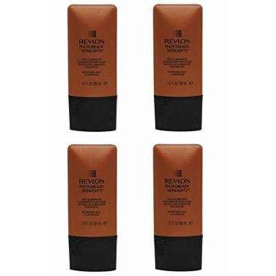 Revlon Photoready Skinlights Face Illuminator ~ Bronze Light 400 (4 Pack) + FREE Travel Toothbrush, Color May Vary
