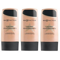 Max Factor Lasting Performance Foundation - 101 Ivory Beige (Pack of 3) + FREE Luxury Luffa Loofah Bath Sponge On A Rope, Color May Vary