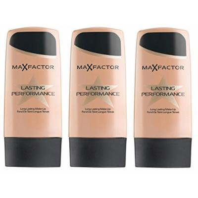 Max Factor Lasting Performance Foundation - 101 Ivory Beige (Pack of 3) + FREE Luxury Luffa Loofah Bath Sponge On A Rope, Color May Vary