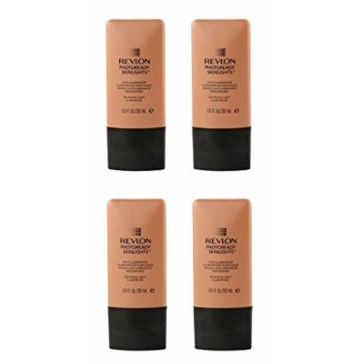 Revlon Photo Ready Skinlights Face Illuminator - Peach Light (4 Pack) + FREE Luxury Luffa Loofah Bath Sponge On A Rope, Color May Vary