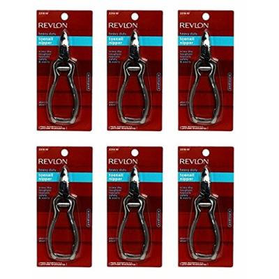 Revlon Toenail Nipper, Heavy Duty (Pack of 6) + FREE Assorted Purse Kit/Cosmetic Bag Bonus Gift