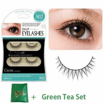 D.U.P False Eyelashes - Cross 302 (Green Tea Set)