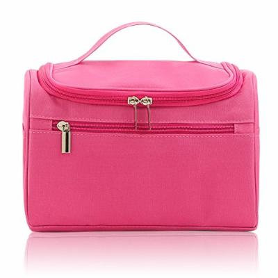 Vox Hanging Travel Toiletry Bag Women Cosmetic Bag Waterproof Portable Makeup Bag Organizer for Travel Men Shaving Kit with Hanging Hook (Light Pink)