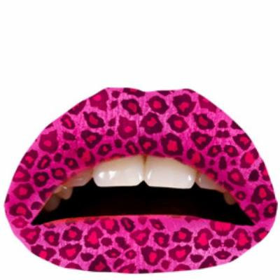 Violent Lips Pink Cheetah - Lot of (25) Packages of 3 Lip Tattoo Appliques Each, Total of 75 in Pink Cheetah