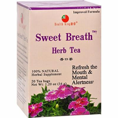 2 Pack of Health King Sweet Breath Herb Tea - 20 Tea Bags