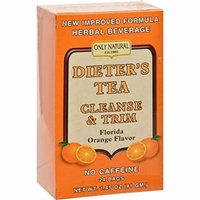 2 Pack of Only Natural Dieter's Tea Cleanse and Trim Orange - 24 Tea Bags Wellness Teas