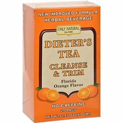 2 Pack of Only Natural Dieter's Tea Cleanse and Trim Orange - 24 Tea Bags Wellness Teas