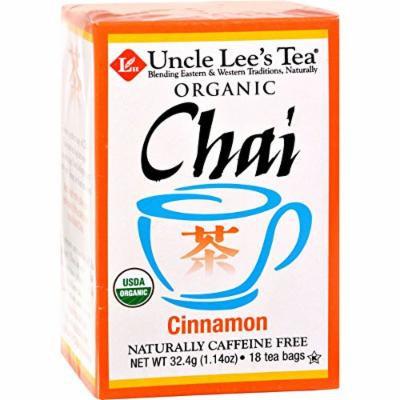 2 Pack of Uncle Lee s Organic Chai Cinnamon - 18 Tea Bags - 100% Organic -