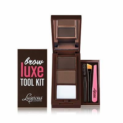 Brow Luxe Tool Kit by Luscious Cosmetics. Shade: Medium. Vegan and Cruelty Free. 0.22 Ounce