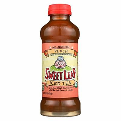 Sweet Leaf Tea Black Iced Tea - Peach - Case of 12 - 16 Fl oz.