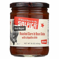 Salpica Chipotle Chile Salsa - Roasted Corn and Bean - Case of 6 - 16 oz.
