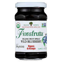 Fiordifrutta Organic Fruit Spread Wild Blueberry - Fruit Spread Wild Blueberry - Case of 6 - 8.82 oz.