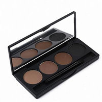 Eyeshadow Eye Brow Makeup 4 Colour Eyebrow Powder Palette With Double Ended Brush Eye Shadow Make Up Kit Set Chocolate
