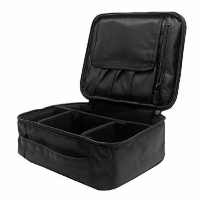 Gosear Travel Cosmetic Case Boxes Container Holder Organizer Storage Bags for Makeup Jewelry Lipstick Eyeshadow Brush Black