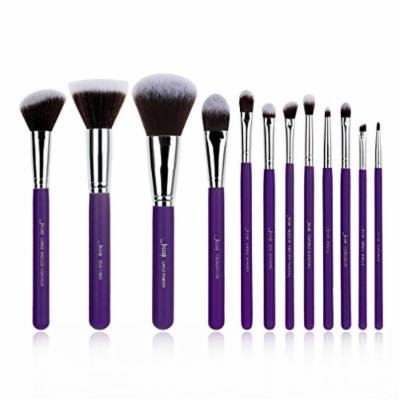 12pcs Purple/Silver Professional Makeup Brush set Beauty Make up Cosmetics kit Eyeshadow Foundation blusher Tools