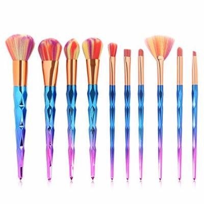 10Pcs Professional Colorful Makeup Brushes Set Beauty Cosmetic Eyeshadow Lip Powder Face Pinceis Tools Kabuki Brush Kits 10PCS