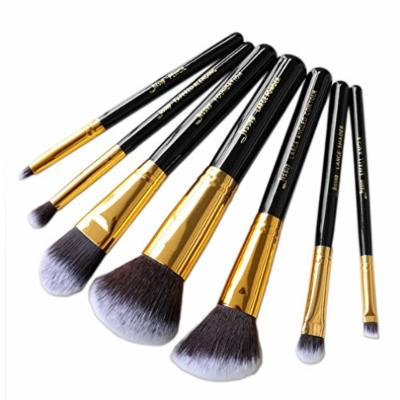 7pcs Makeup brushesTools Black/Gold Beauty Make up brush sets Cosmetic Kit Eyeshadow Foundation wood blusher Powder