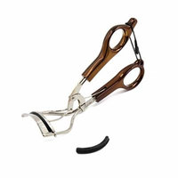uxcell 6pcs Brown Handle Women Eye Curling Eyelash Curler Clip Beauty Makeup Tool w/ 6 Replace Pad