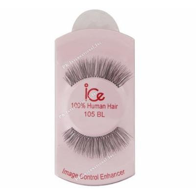 (PACK OF 6) ICE 100% HUMAN HAIR FALSE EYELASHES #105BL