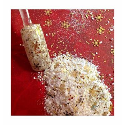 Nail Art Glitter Mix Gel Acrylic Christmas Mix SNOW BABY 1/2 teaspoon