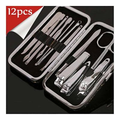New 12pcs Professional Nail Care Pedicure Manicure Set Cuticle Clipper Kit White