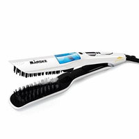 Woolala Hair Straightener Brush Steam Spray Iron Straightener Comb Ceramic Heating without Hurting Hair, Soothing Coarse Hair