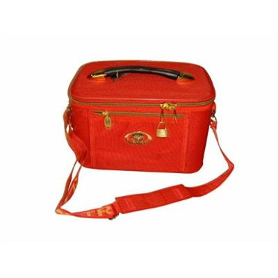 Cosmetic Case,train Case,beauty Case,travel Case,makeup with Inside Pocket (Red)