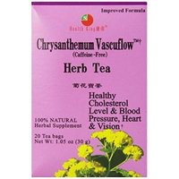 Chrysanthemum Vascuflow Herb Tea, Caffeine Free, 1.05 oz (30 g), 20 Tea Bags by Health King