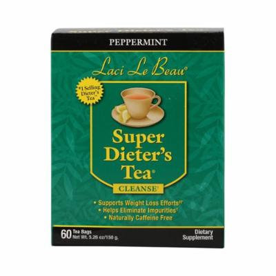 2 Packs of Laci Le Beau Super Dieter's Tea Peppermint - 60 Tea Bags