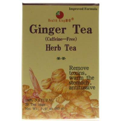 Health King Ginger Herb Tea, Teabags - 20-Count Box, 4 pack by HEALTH KING MEDICINAL TEAS