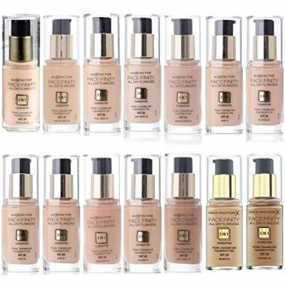 MAX FACTOR 3 in 1 Facefinity Face Foundation Make Up, Over 10 Different Cosmetic Shades Poducts To Choose From - (1 PACK, Light Ivory 40) by Max Factor