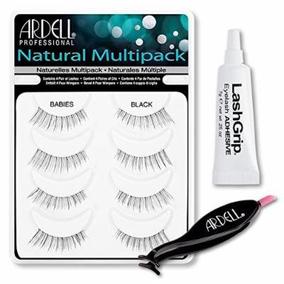Ardell Fake Eyelashes Value Pack - Natural Multipack Babies (Black), LashGrip Strip Adhesive, Dual Lash Applicator - Everything You Need For Perfect False Eyelashes by Ardell