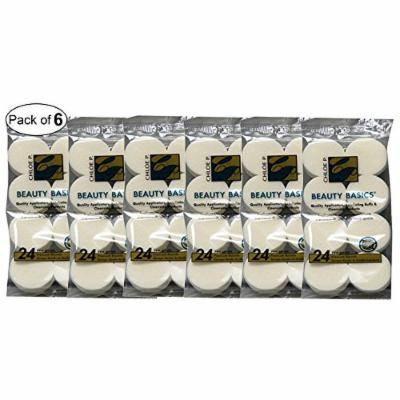 Beauty Basics Cosmetic Round Sponges (24 In 1 Pack) (Pack of 6)