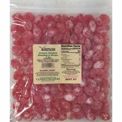 Claeys Sanded Raspberry Candy Drops - 4 lbs.
