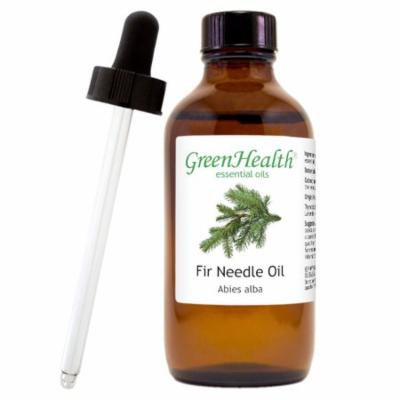 Fir Needle Essential Oil - 4 fl oz (118 ml) Glass Bottle w/ Cap and Glass Dropper - 100% Pure Essential Oil by GreenHealth